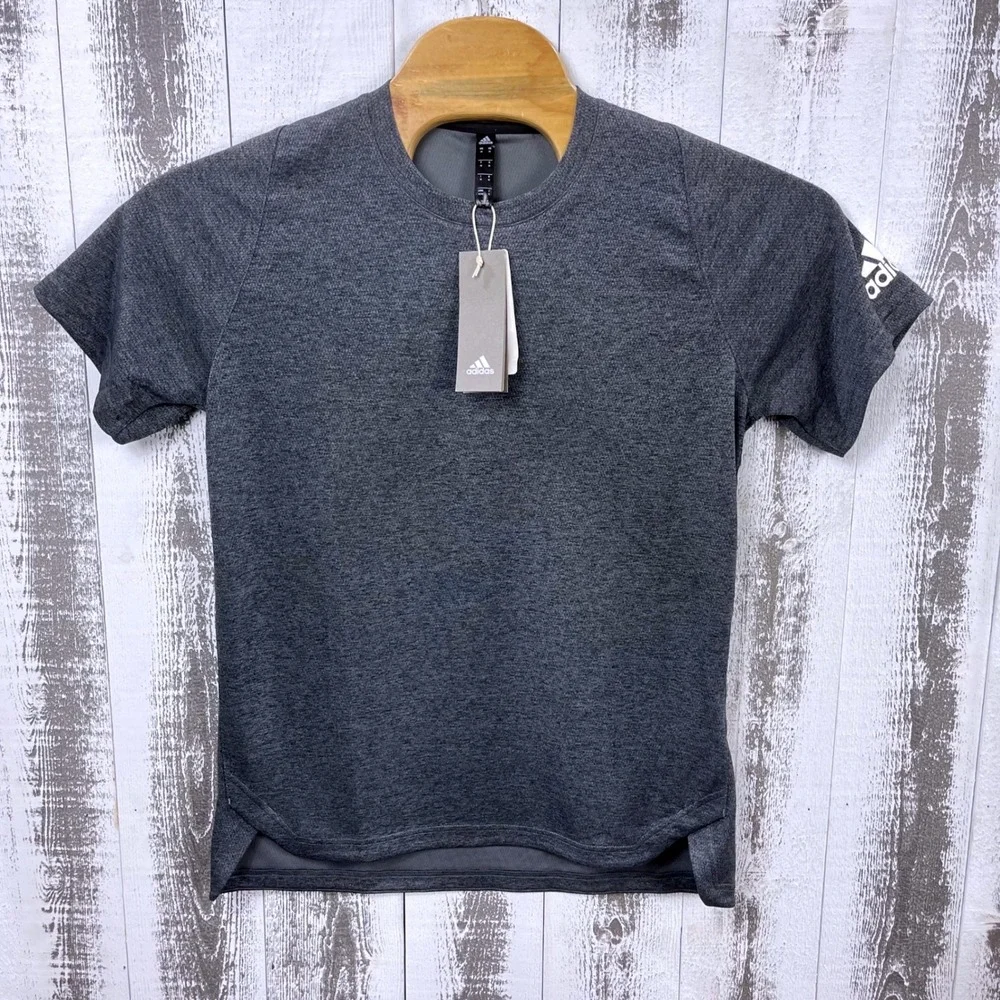 Adidas Axis SS Tee EE2974 Gray‎ Athletic Training Shirt Mens Medium NWT